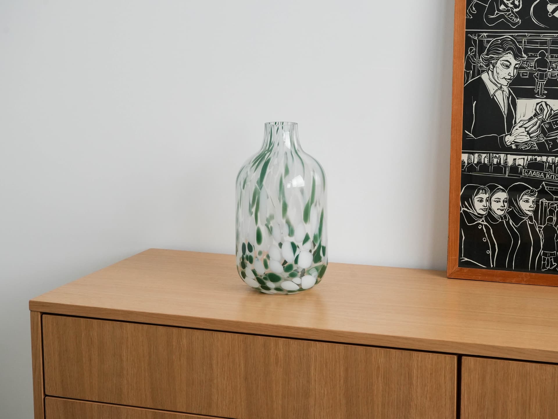 Wazon, szkło transparent, Dania, lata 70. - 173003