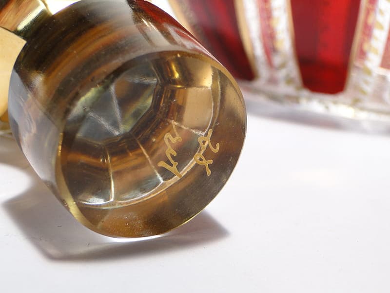 Decanter, Neo-Baroque, ruby glass, Egerman Novy Bor, Czechoslovakia, 1960s - 173046