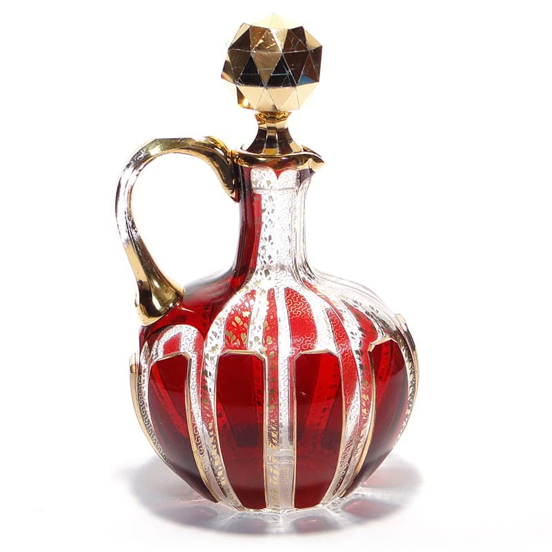 Decanter, Neo-Baroque, ruby glass, Egerman Novy Bor, Czechoslovakia, 1960s - 173047