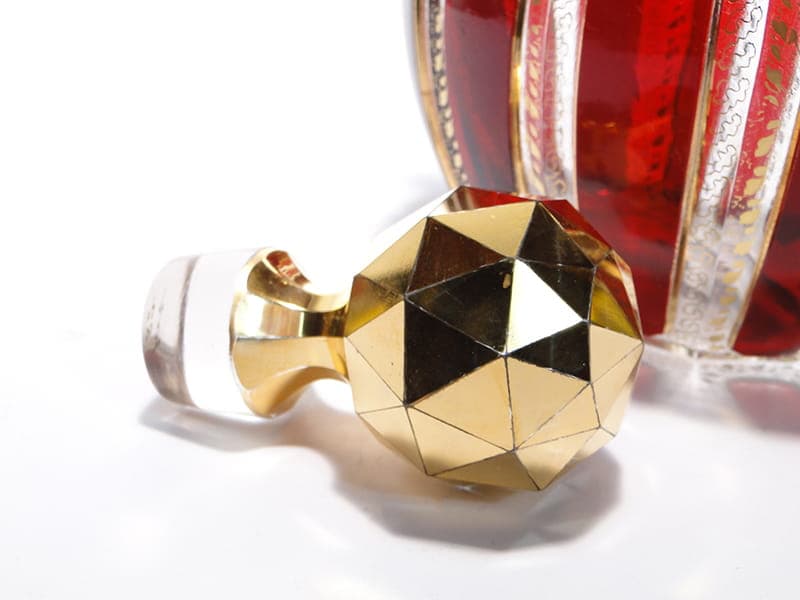 Decanter, Neo-Baroque, ruby glass, Egerman Novy Bor, Czechoslovakia, 1960s - 173052