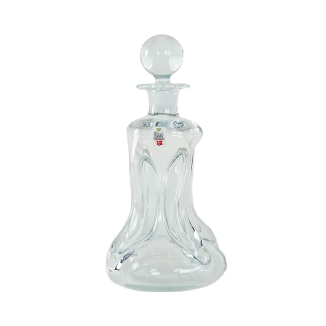 Decanter Kluk, transparent glass, Holmegaard, Denmark, 1970s. - DIMENSION