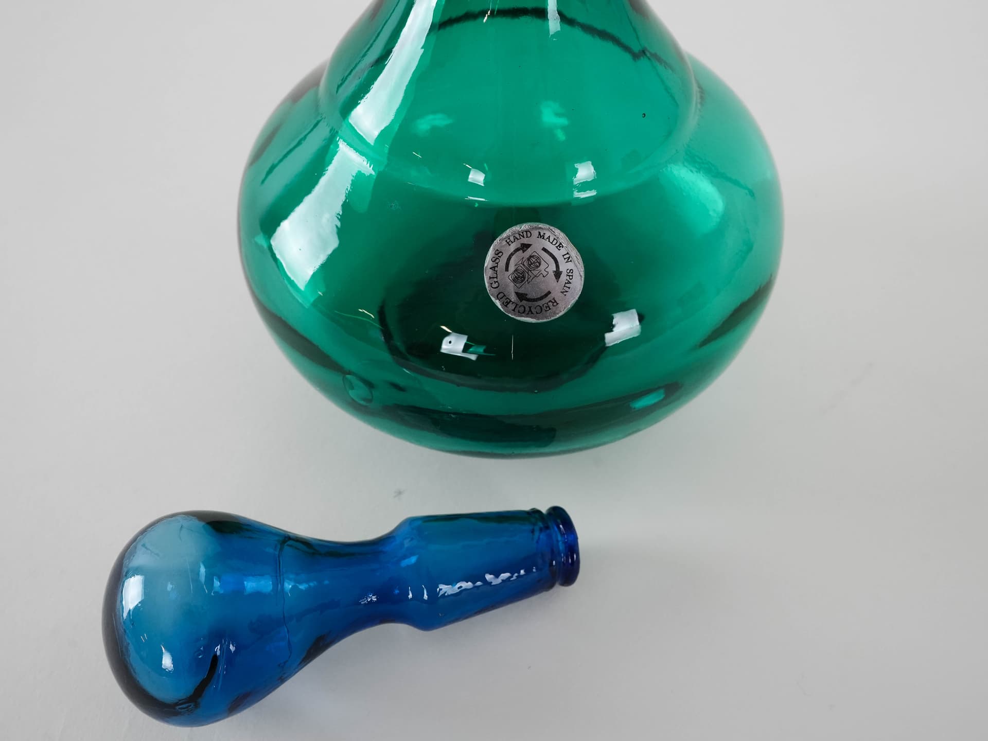 Karafka postmodernistyczna, multikolor, szkło, Hiszpania, lata 90. - 173073