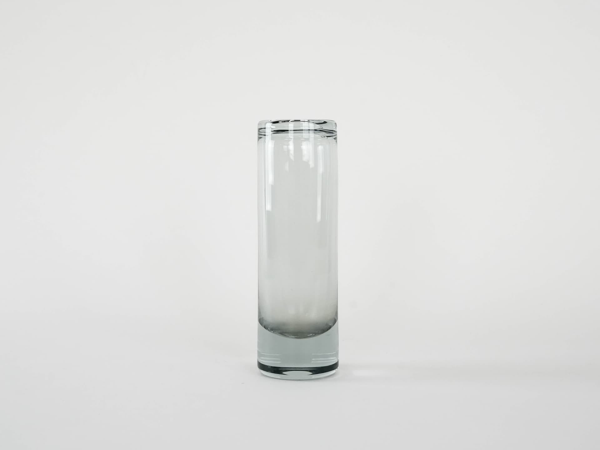 Wazon cylindryczny, transparentny, szkło, Holmegaard, Dania, lata 70. - 173118