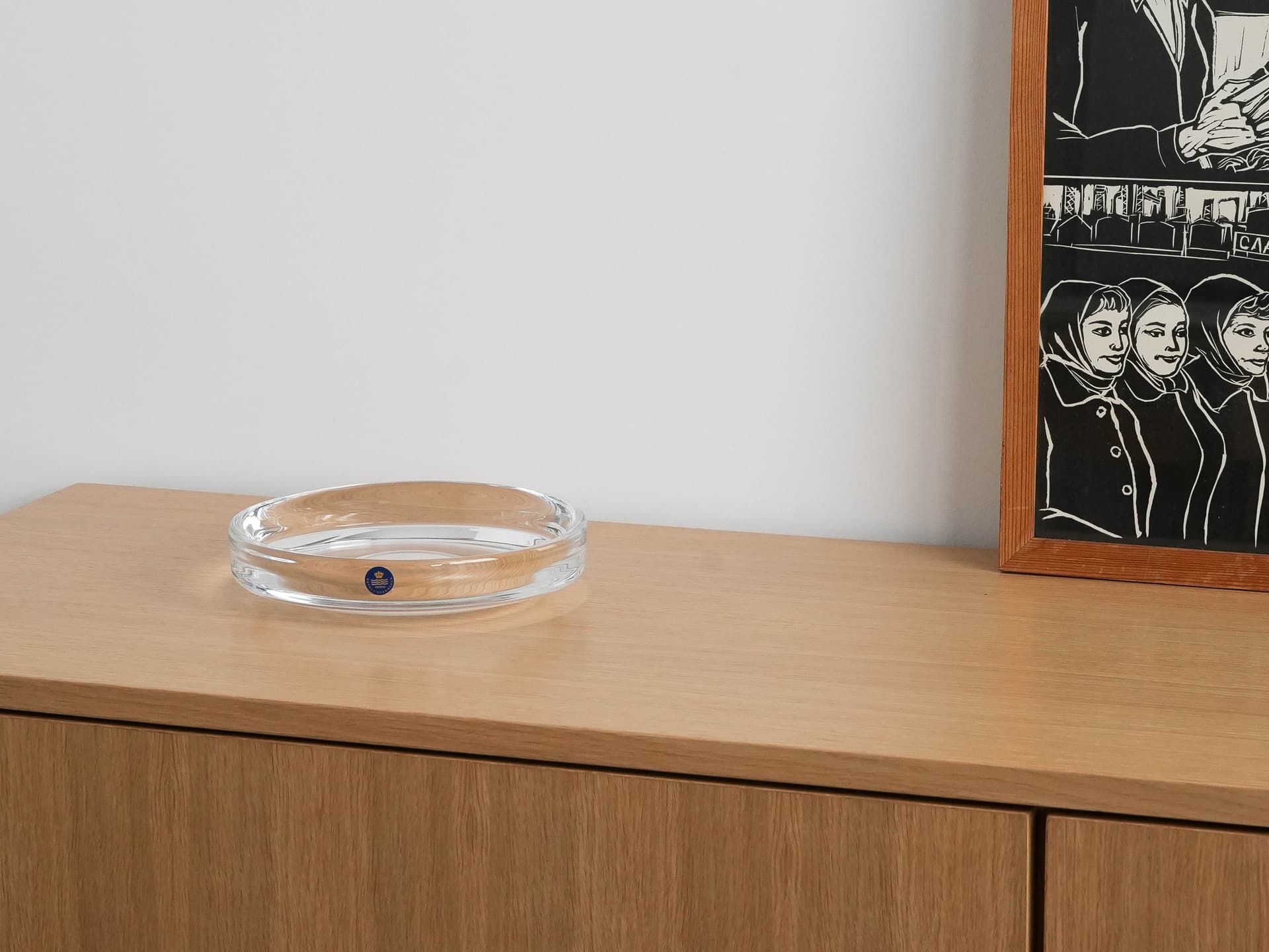 Centerpiece bowl, transparent crystal, Royal Copenhagen, Denmark, 1970s. - 173162