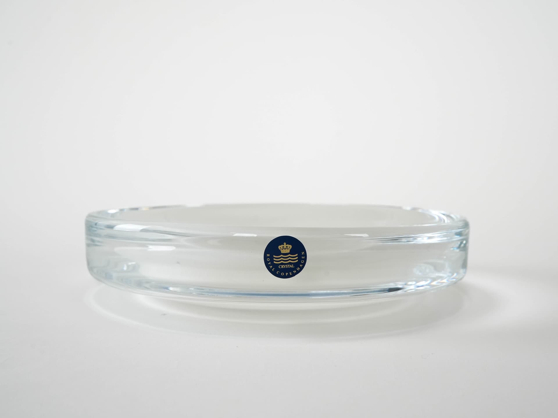 Centerpiece bowl, transparent crystal, Royal Copenhagen, Denmark, 1970s. - 173161
