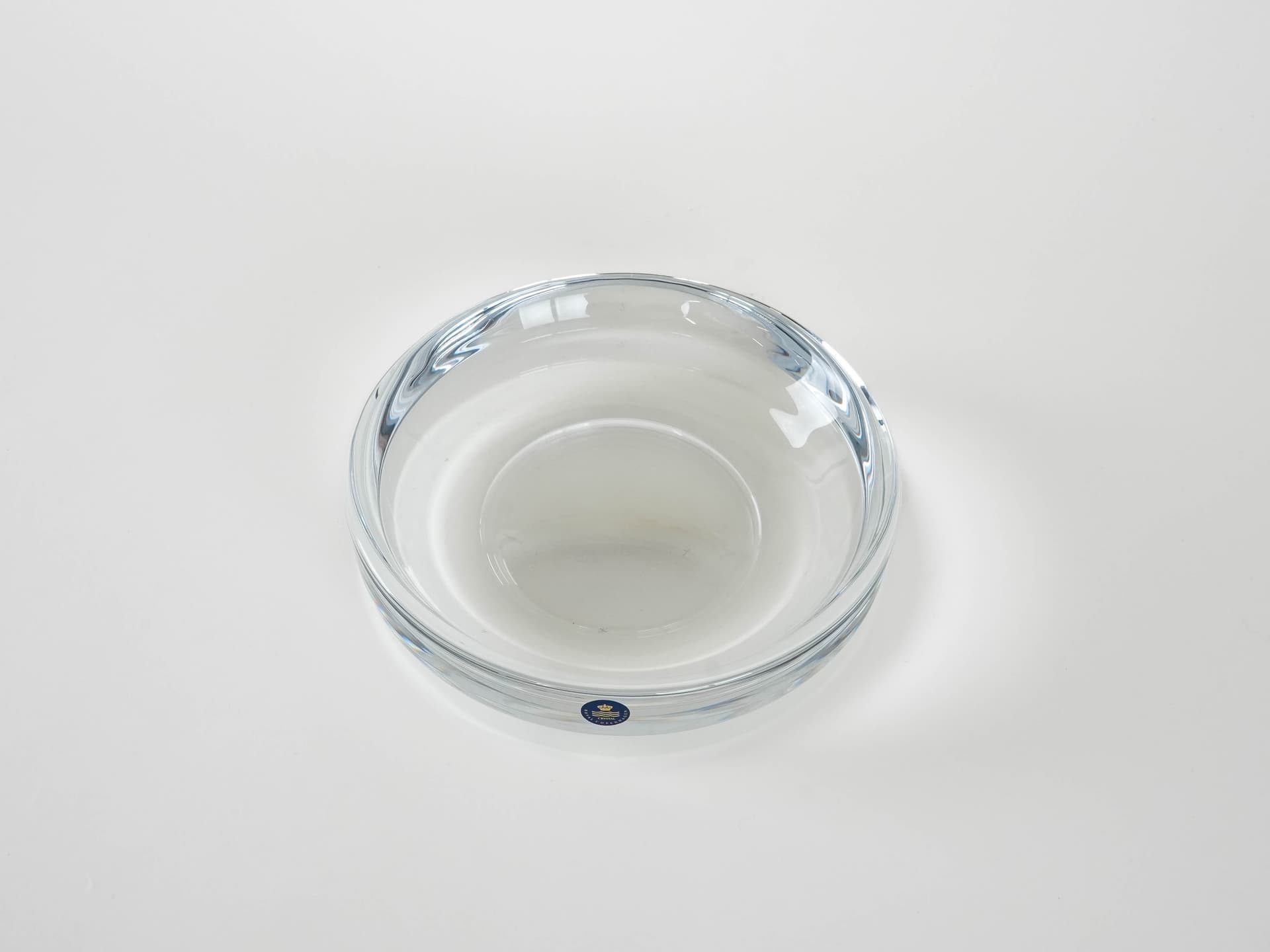 Centerpiece bowl, transparent crystal, Royal Copenhagen, Denmark, 1970s. - 173160