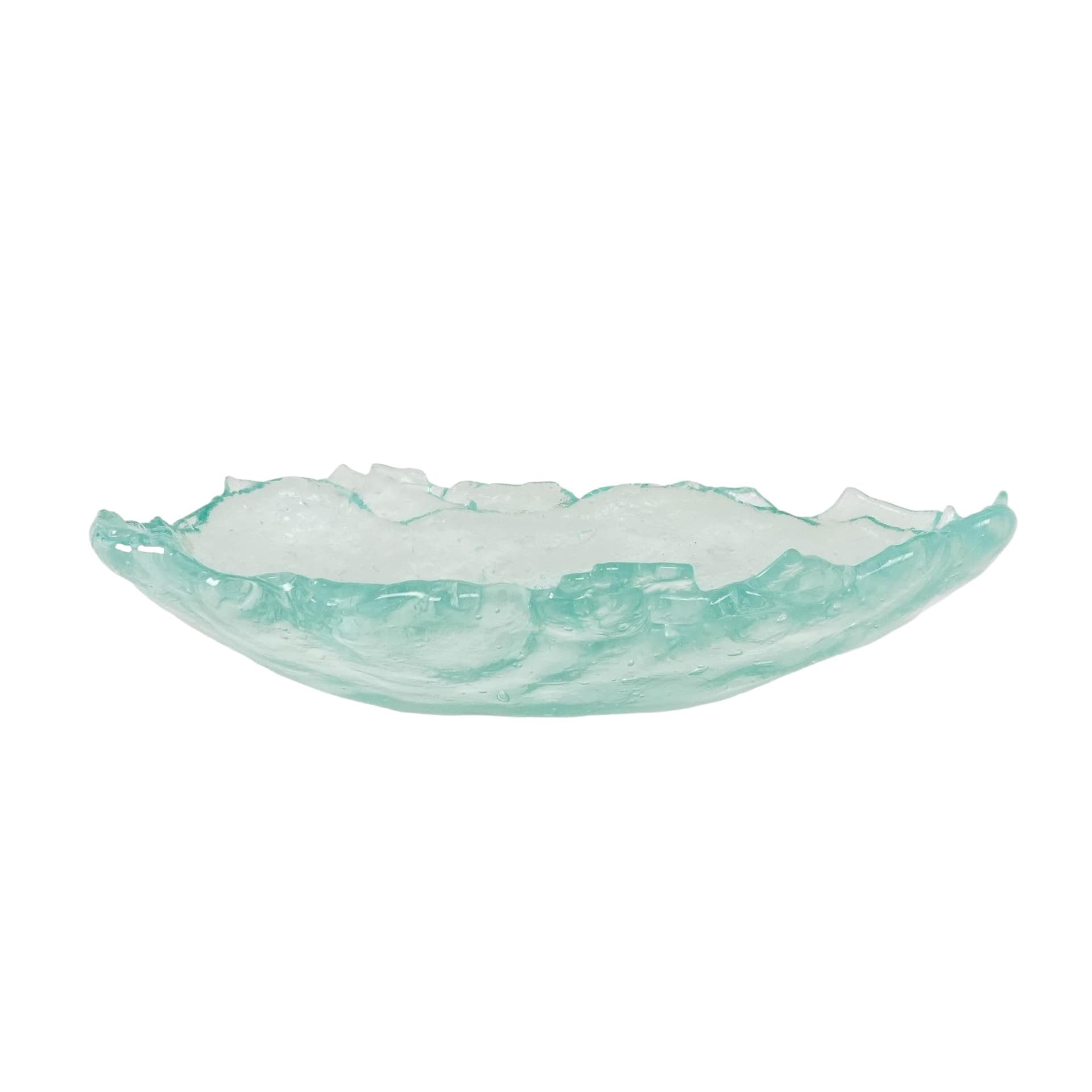 Centerpiece, transparent glass, Denmark, 1970s.