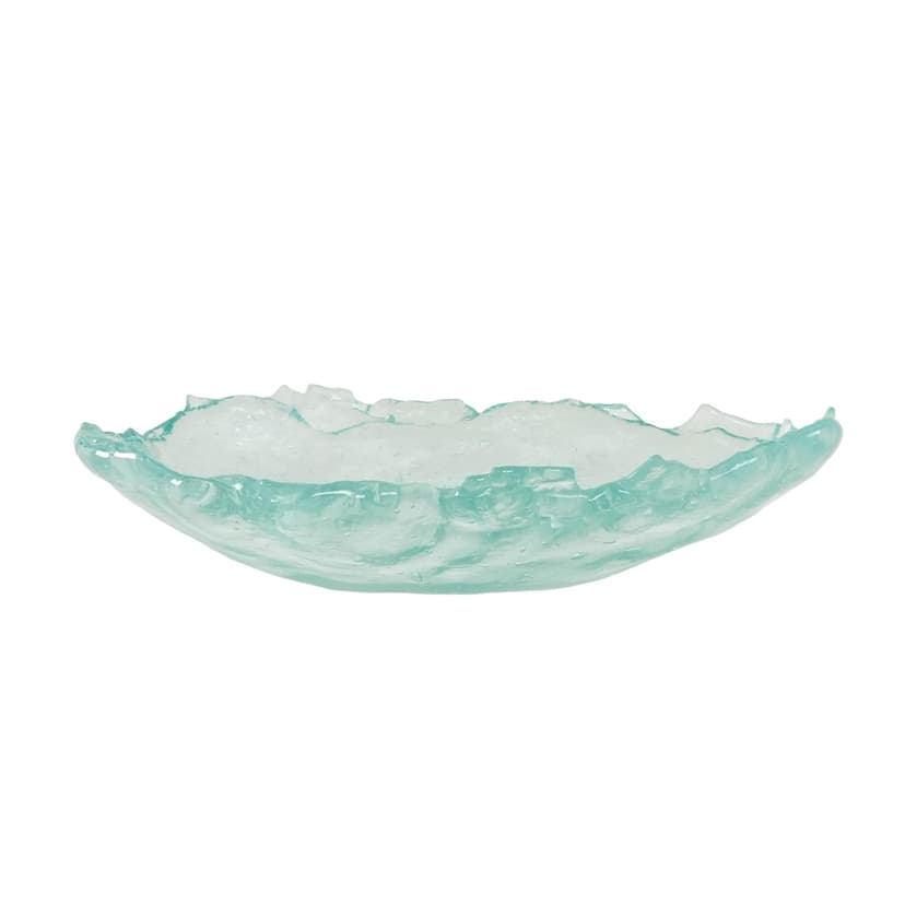 Centerpiece, transparent glass, Denmark, 1970s.