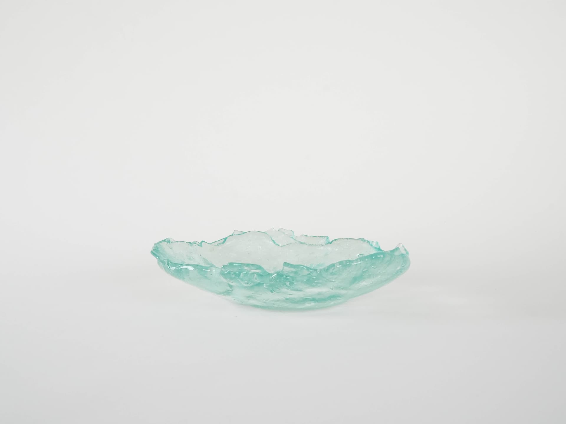Centerpiece, transparent glass, Denmark, 1970s. - 173186