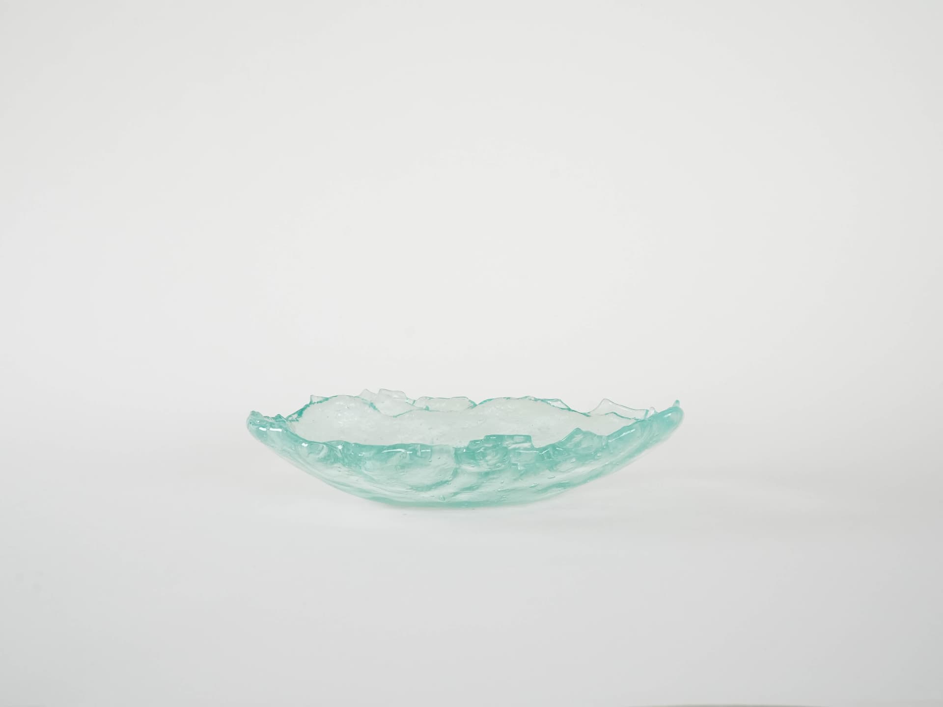 Centerpiece, transparent glass, Denmark, 1970s. - 173185