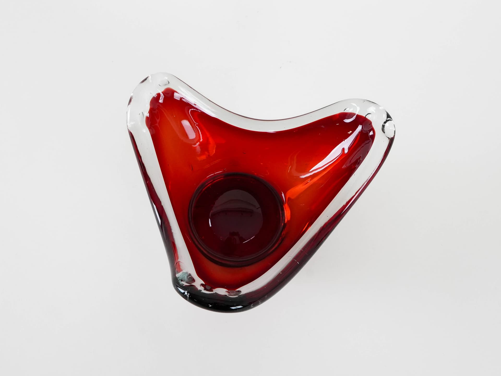 Bowl Murano, ruby red glass, Italy, 1960s. - 173198