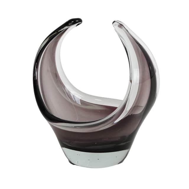 Fruit bowl, violet glass, Italy, 1960s. - DIMENSION