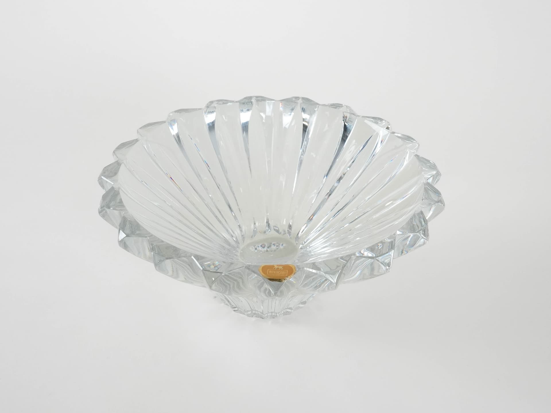 Bowl, transparent glass, Riihimäen Lasi, Finland, 1970s. - 173211