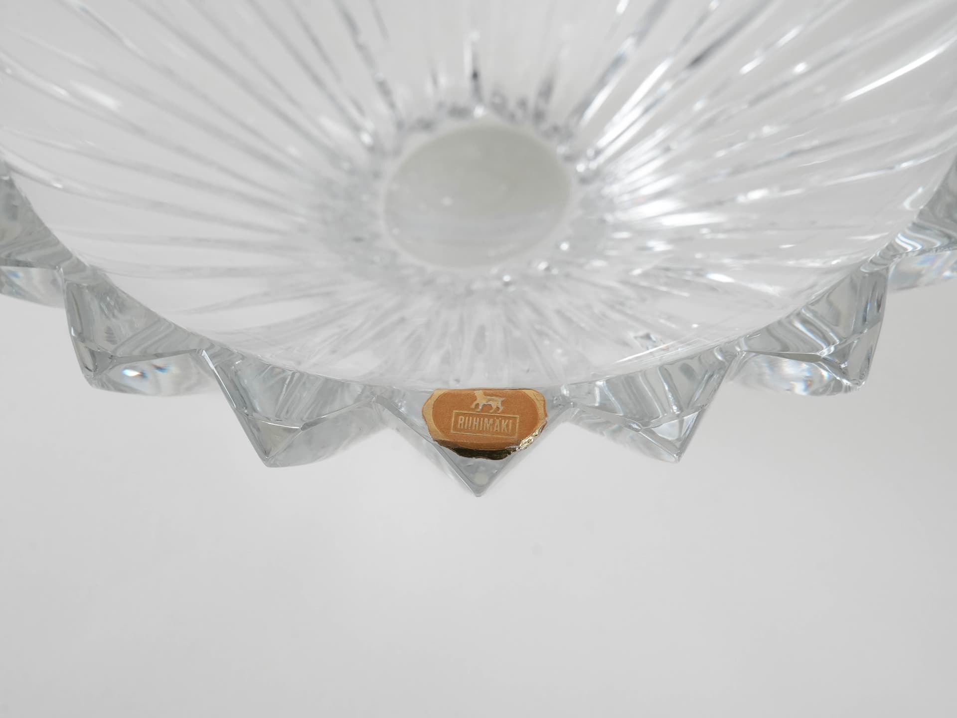Bowl, transparent glass, Riihimäen Lasi, Finland, 1970s. - 173212