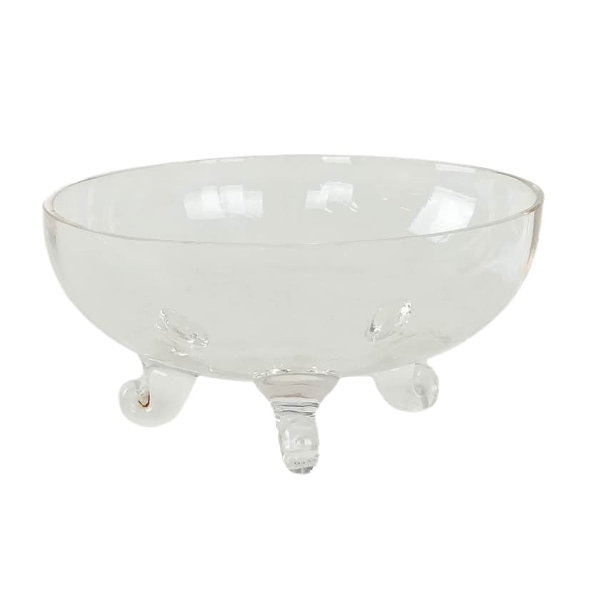 Bowl, transparent glass, Denmark, 1970s.