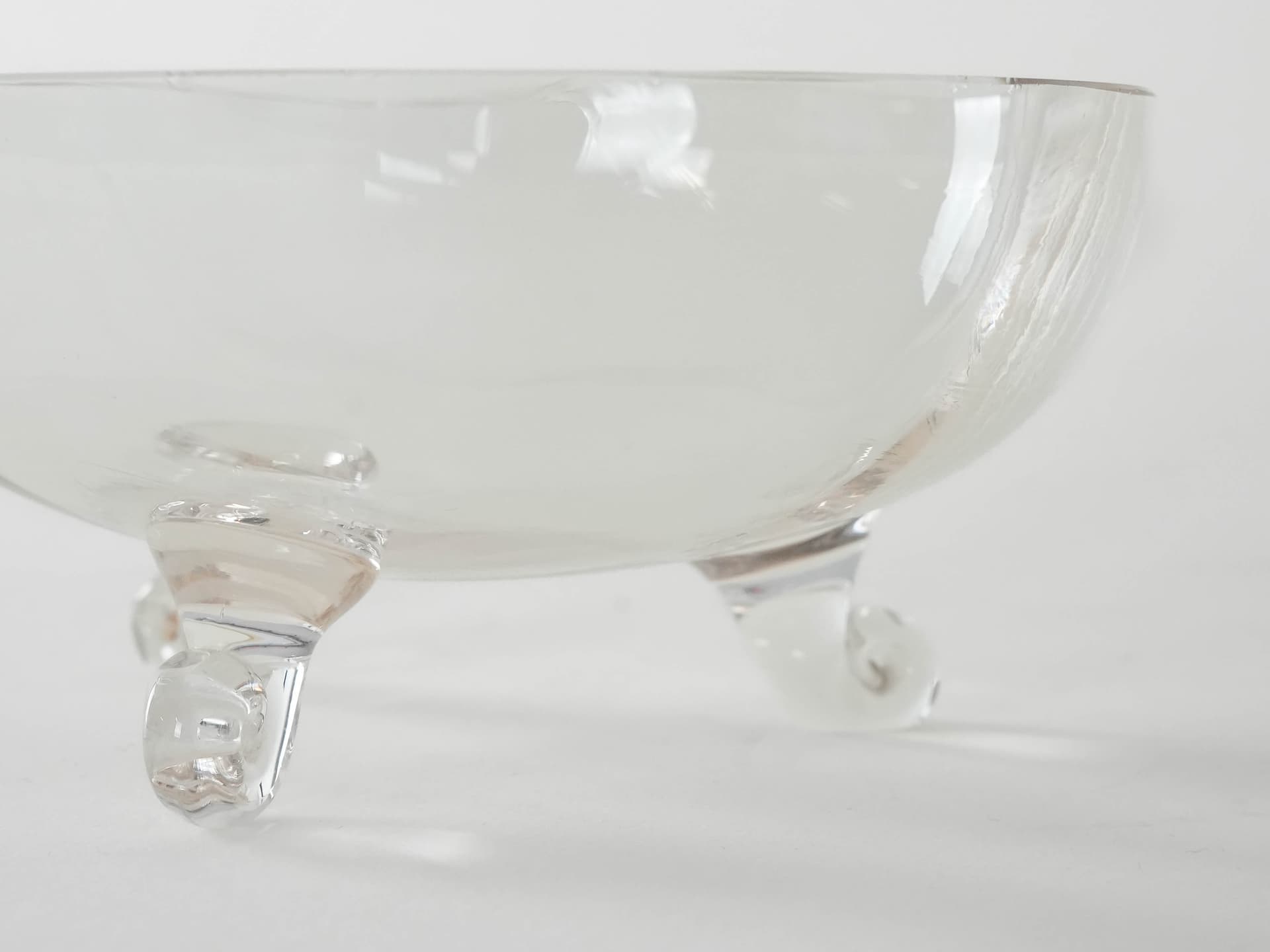 Bowl, transparent glass, Denmark, 1970s. - 173225