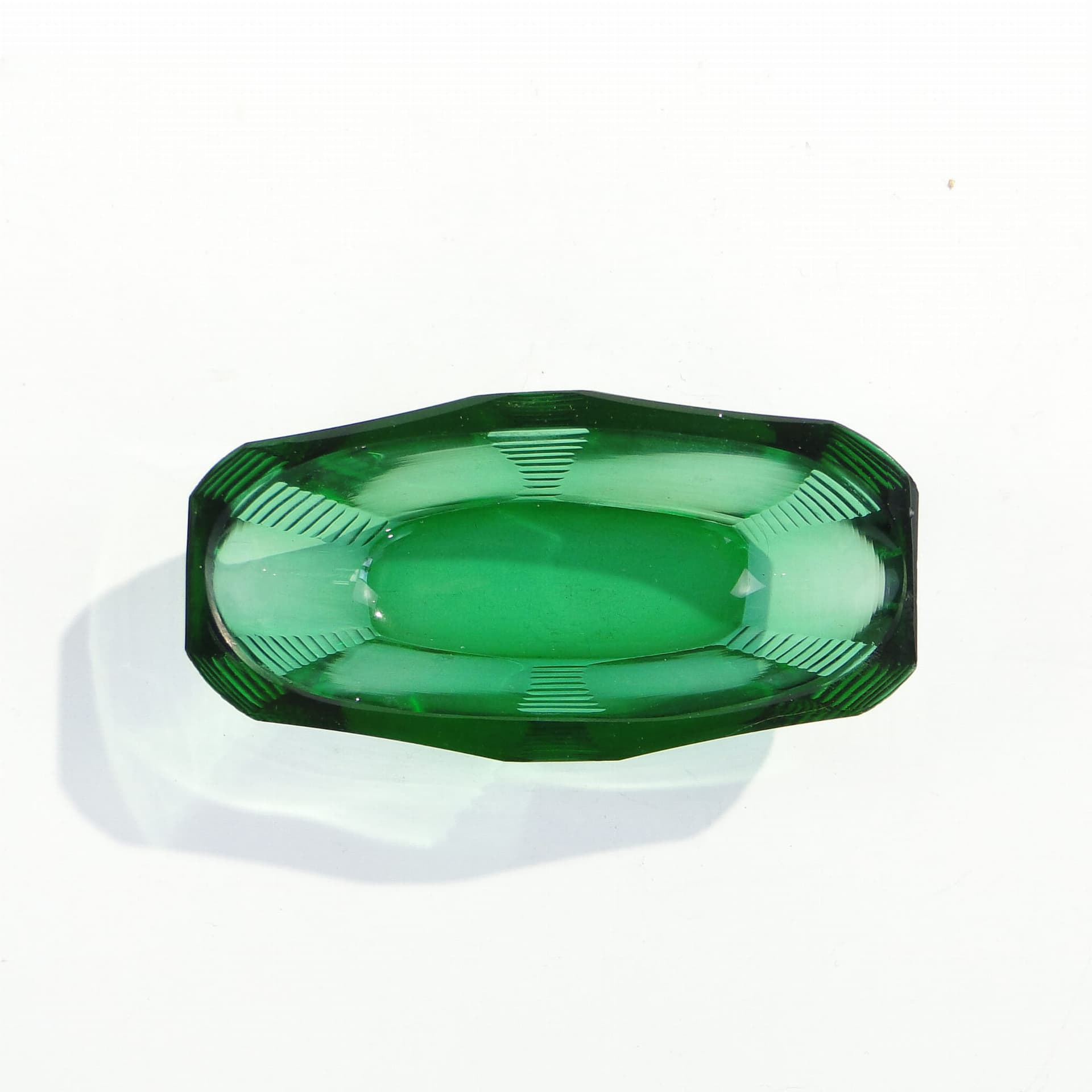 Set decanter and bowl, Art Deco, green crystal, Moser, Czech Republic, early 20th c. - 173235