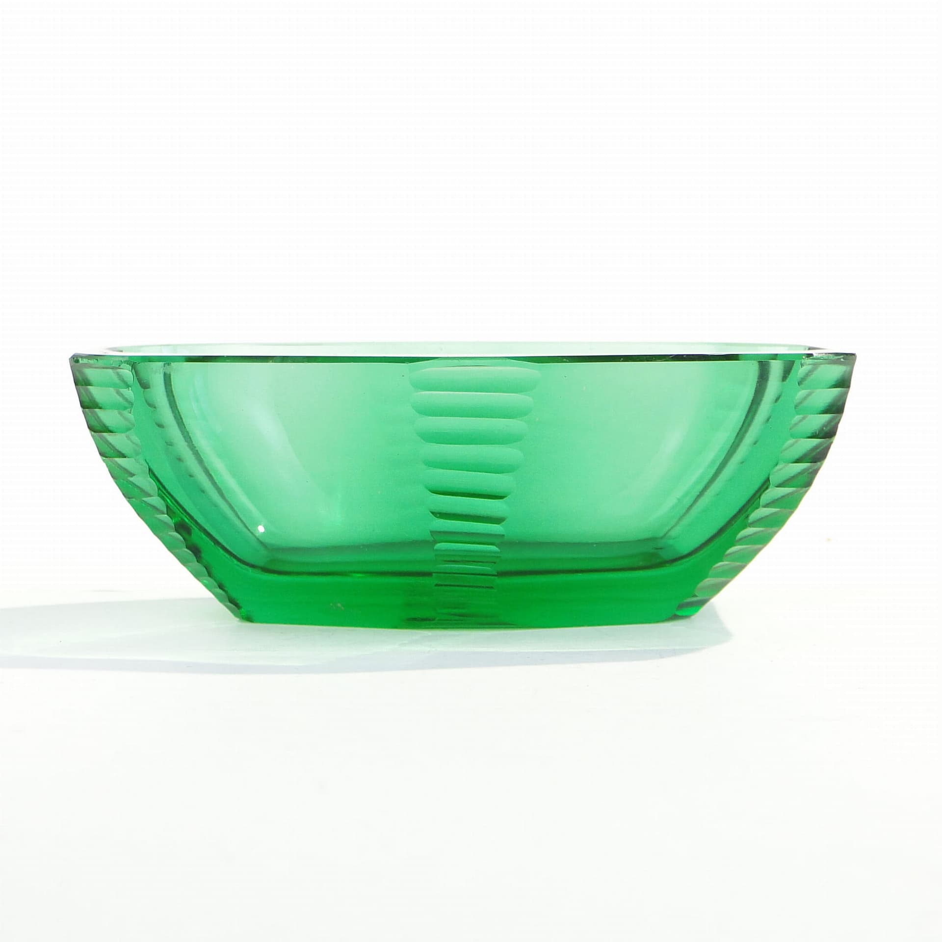 Set decanter and bowl, Art Deco, green crystal, Moser, Czech Republic, early 20th c. - 173234