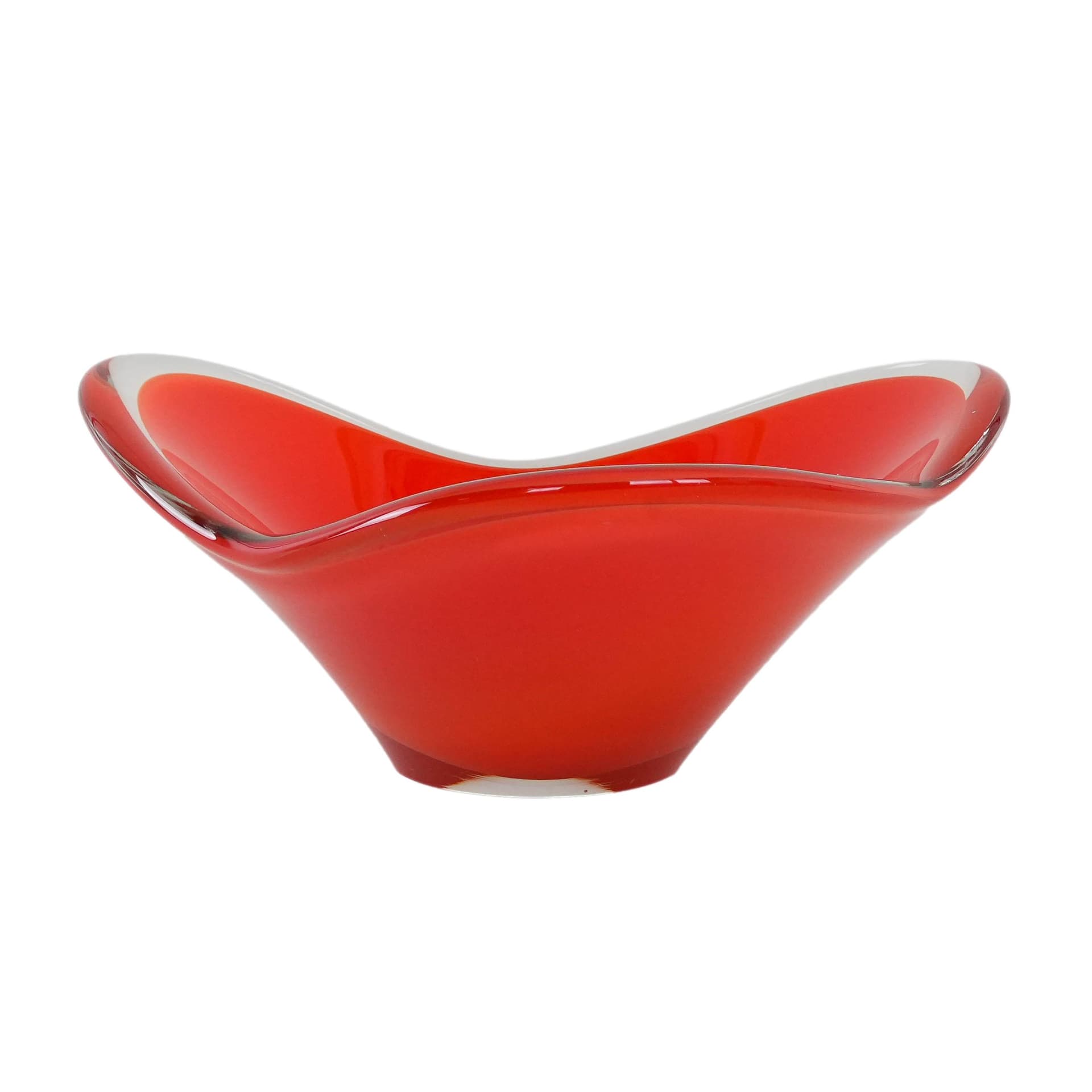 Centerpiece bowl sommerso, red, Murano glass, Italy, 1960s. - 173237