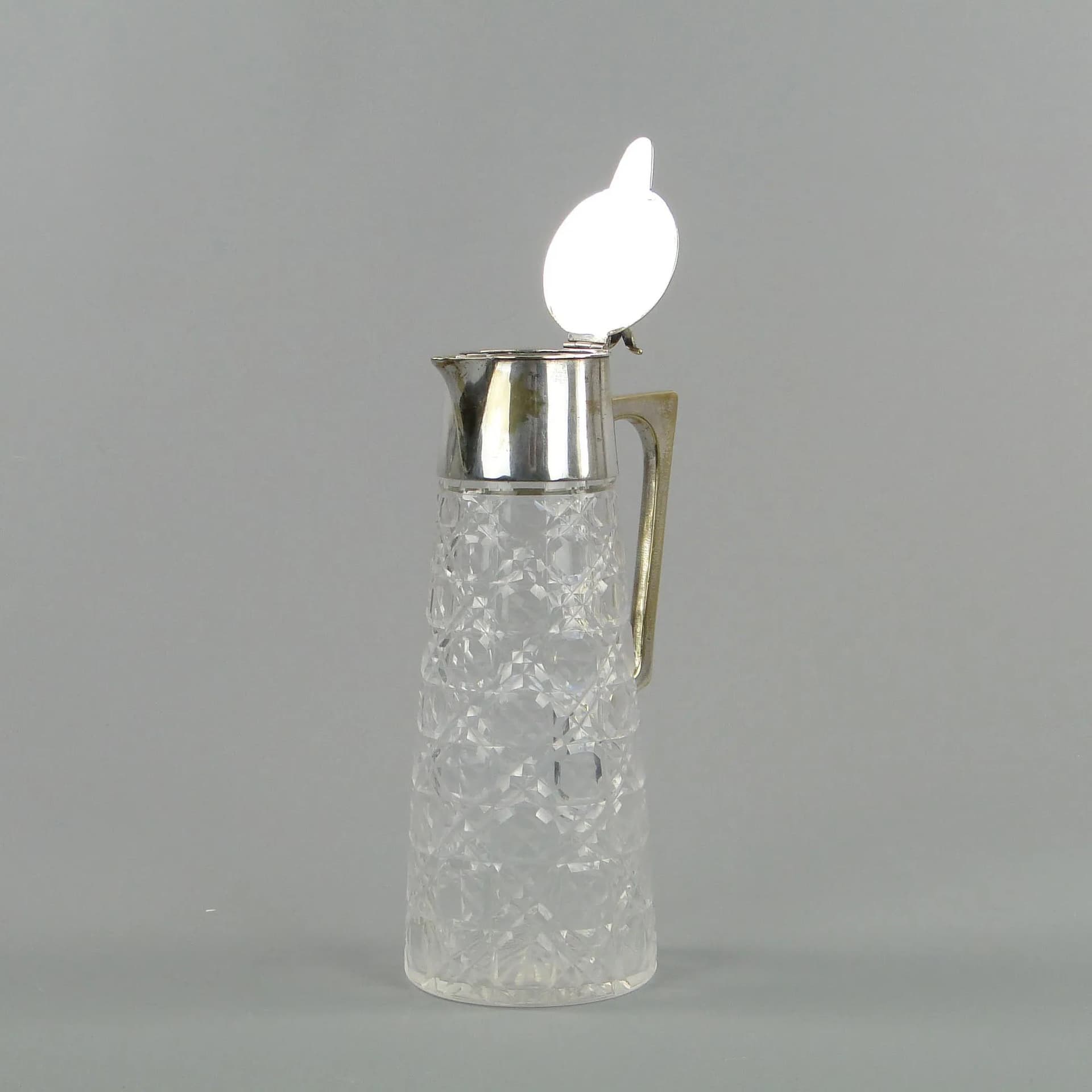 Jug, Art Nouveau, transparent crystal, J.P. Kayser Sohne, Germany, early 20th c. - 11532