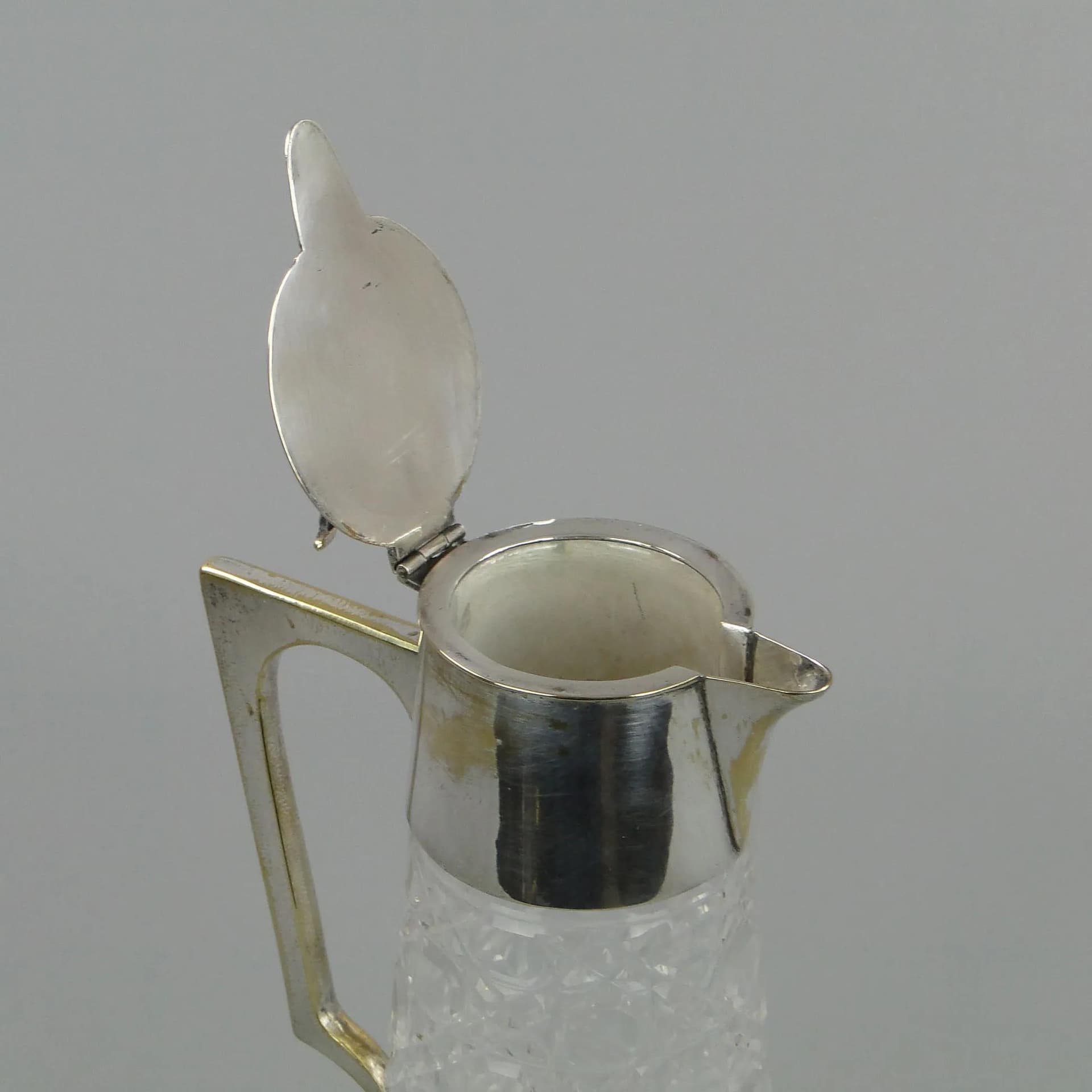 Jug, Art Nouveau, transparent crystal, J.P. Kayser Sohne, Germany, early 20th c. - 11529