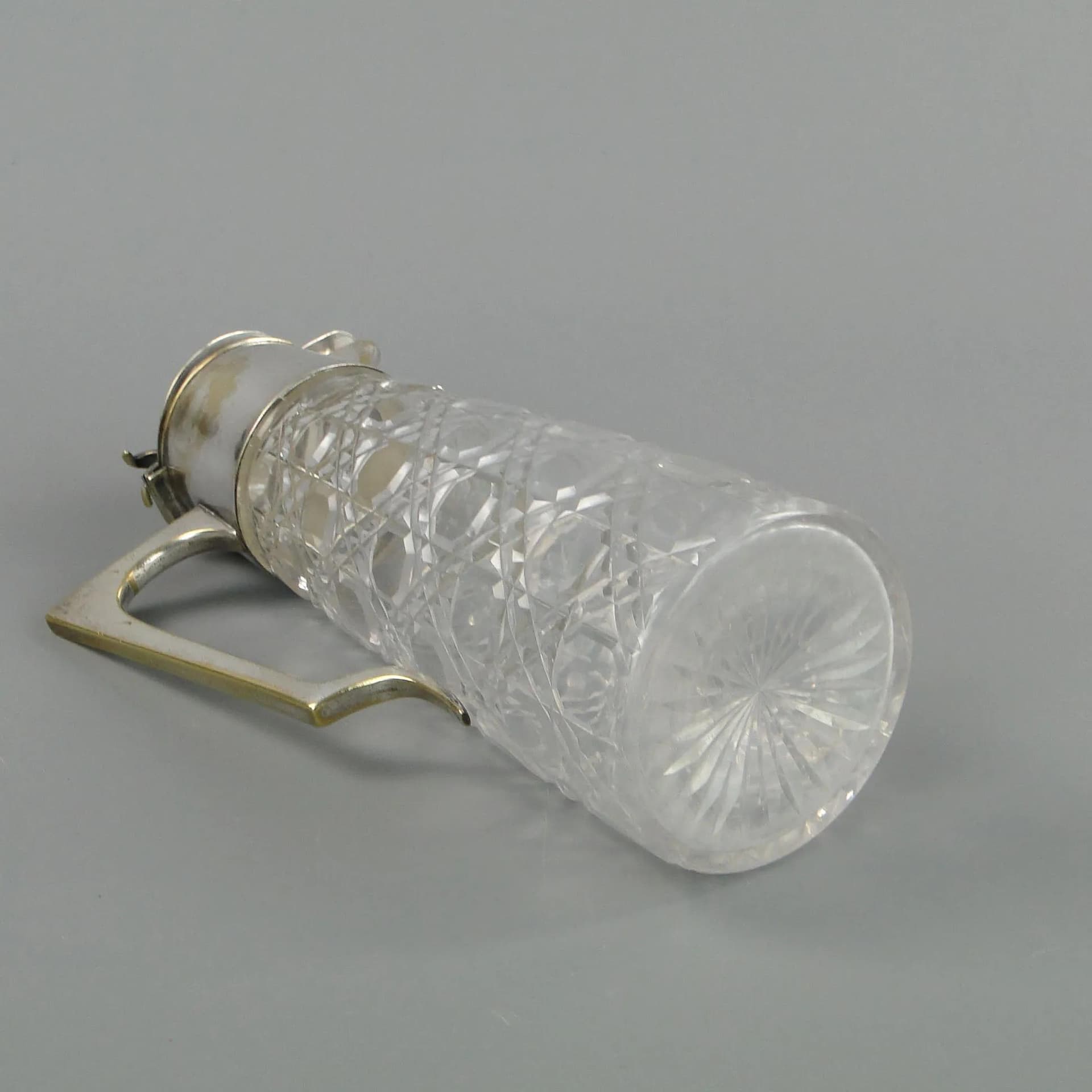Jug, Art Nouveau, transparent crystal, J.P. Kayser Sohne, Germany, early 20th c. - 11531