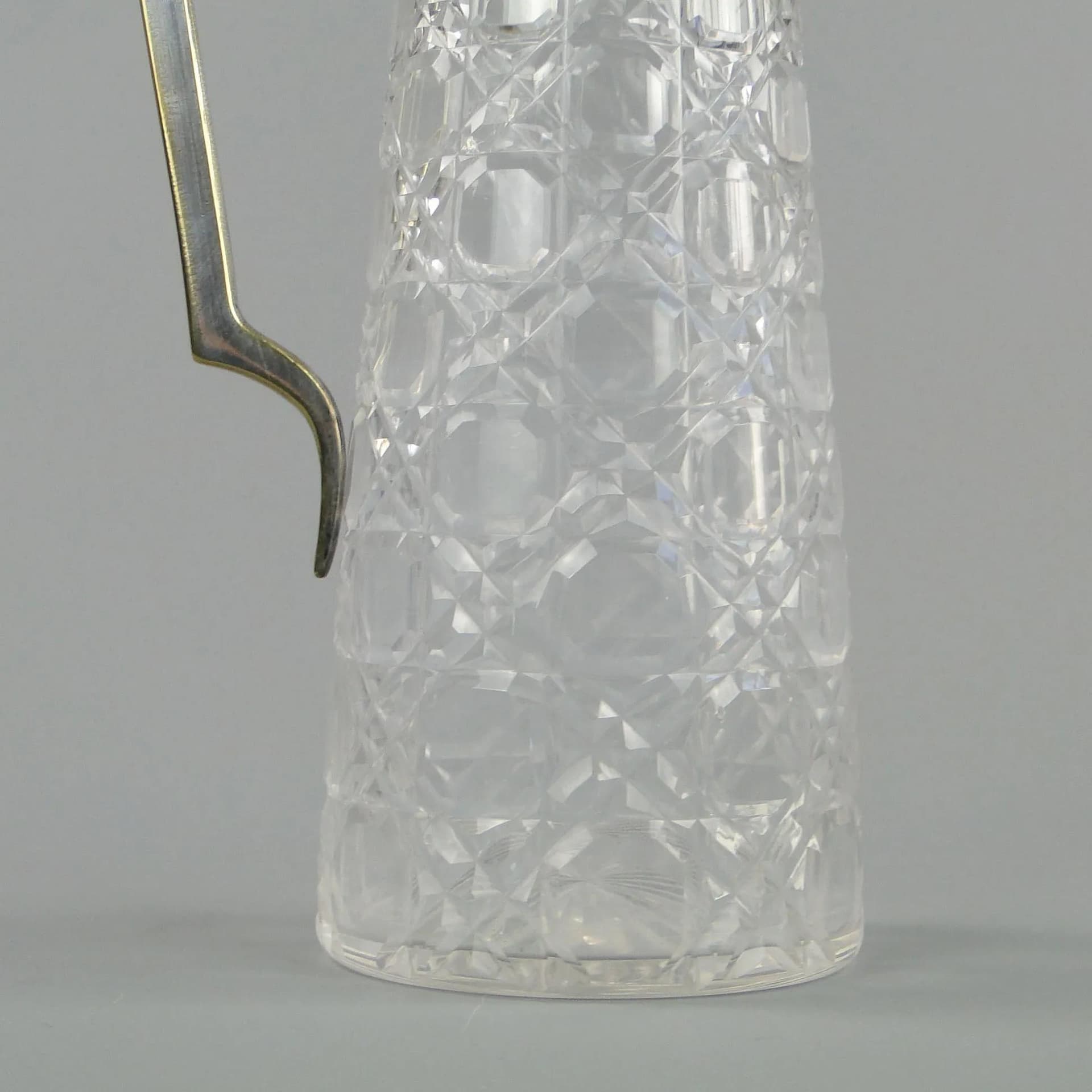Jug, Art Nouveau, transparent crystal, J.P. Kayser Sohne, Germany, early 20th c. - 11530