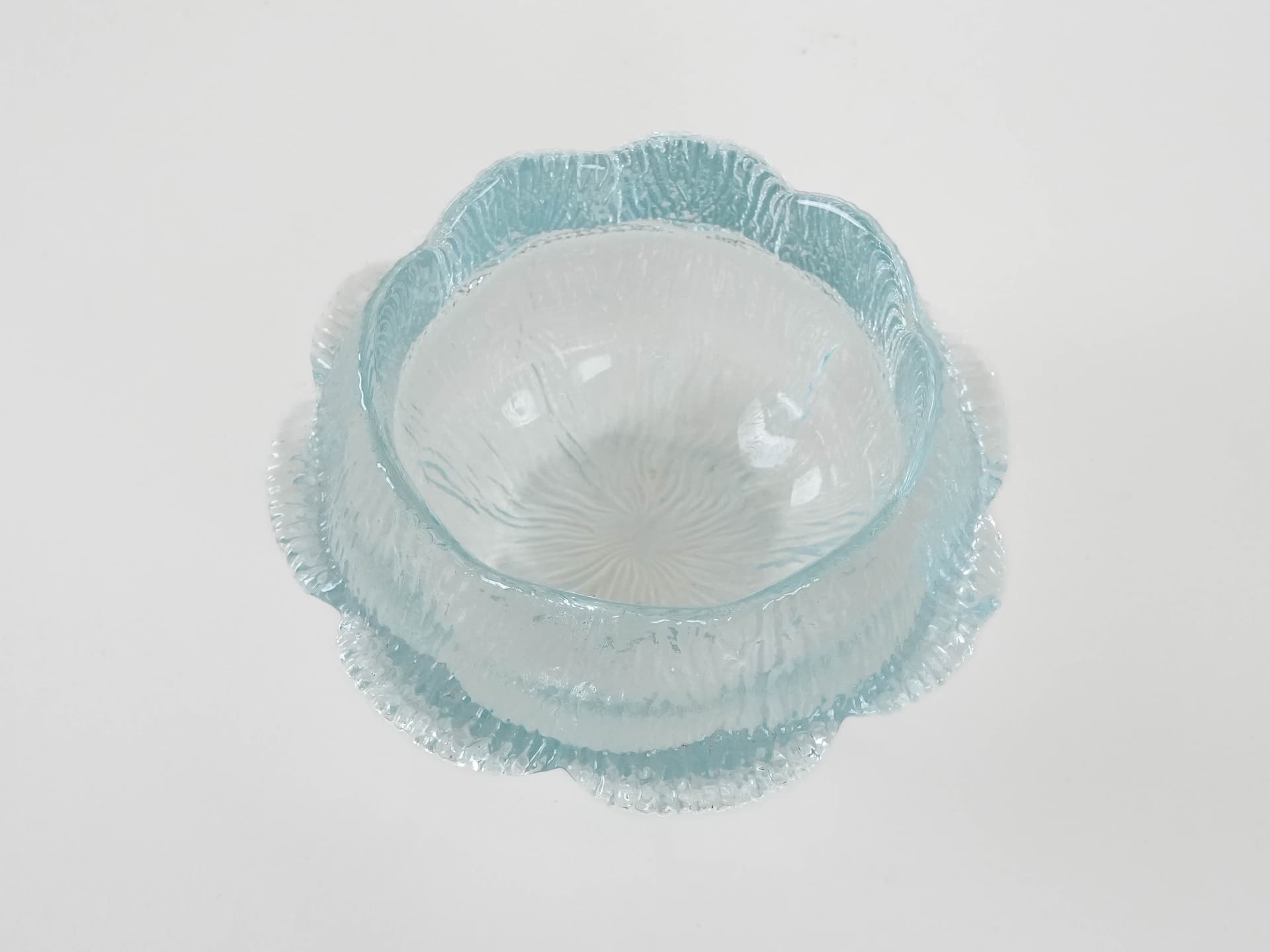 Bowl, blue glass, by S. Werner, Holmegaard, Denmark, 1980s. - 173354