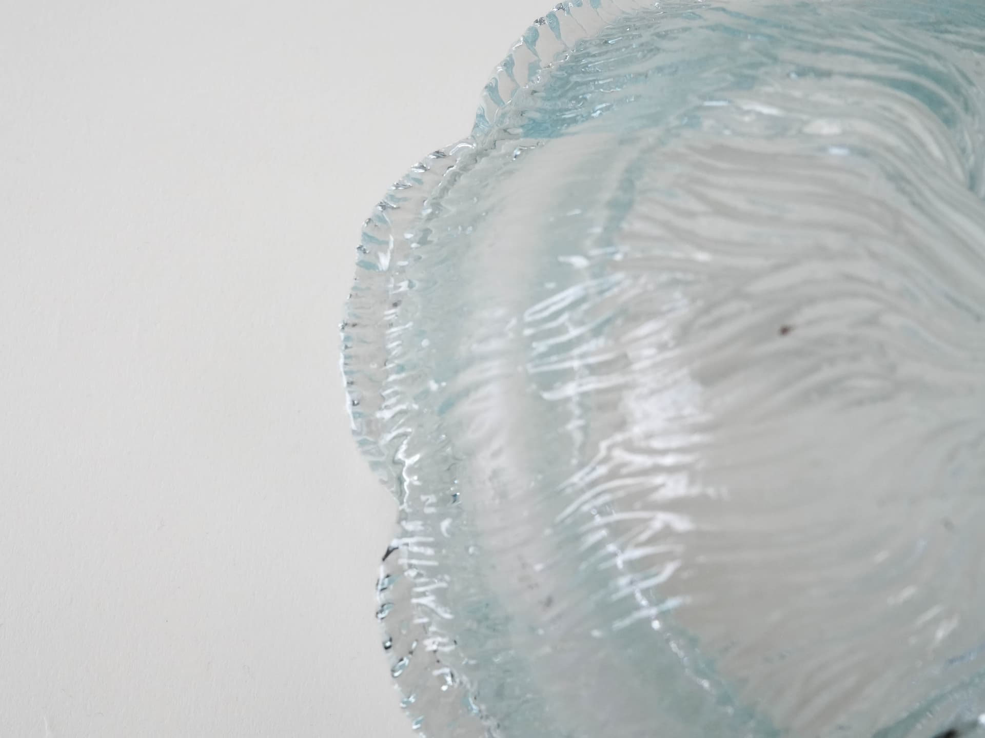 Bowl, blue glass, by S. Werner, Holmegaard, Denmark, 1980s. - 173355