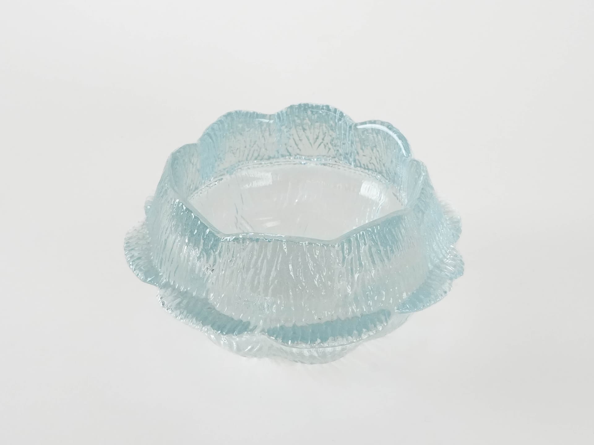 Bowl, blue glass, by S. Werner, Holmegaard, Denmark, 1980s. - 173353