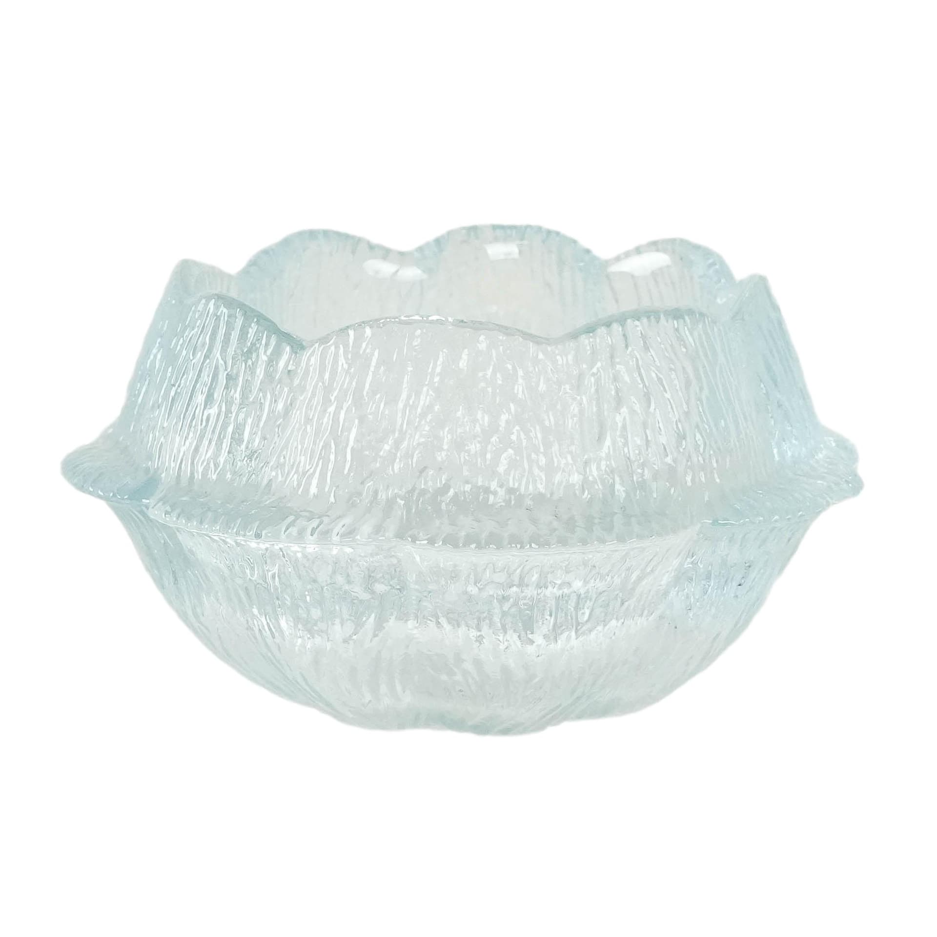 Bowl, blue glass, by S. Werner, Holmegaard, Denmark, 1980s.