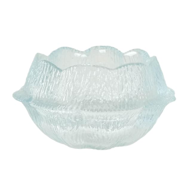 Bowl, blue glass, by S. Werner, Holmegaard, Denmark, 1980s. - DIMENSION