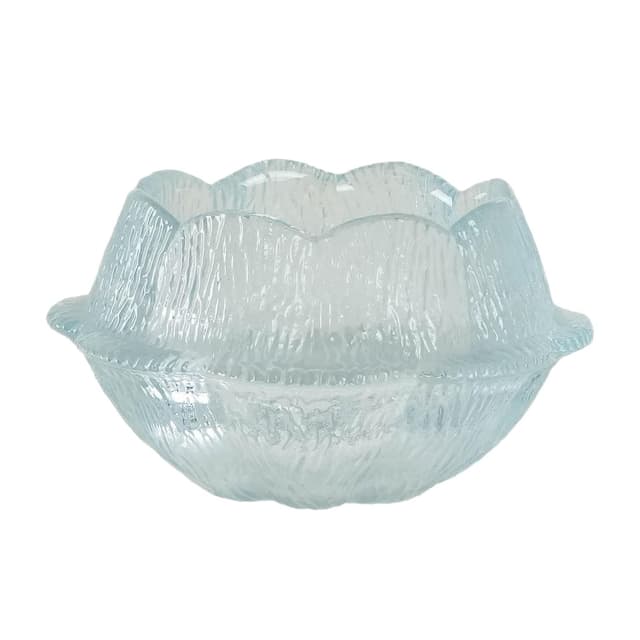 Bowl, transparent glass, by S. Werner, Holmegaard, Denmark, 1980s. - DIMENSION