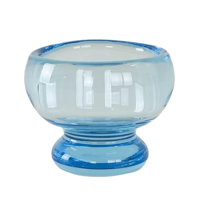 Bowl Akva, turquoise glass, by P. Lütken, Holmegaard, Denmark, 1960s. - DIMENSION
