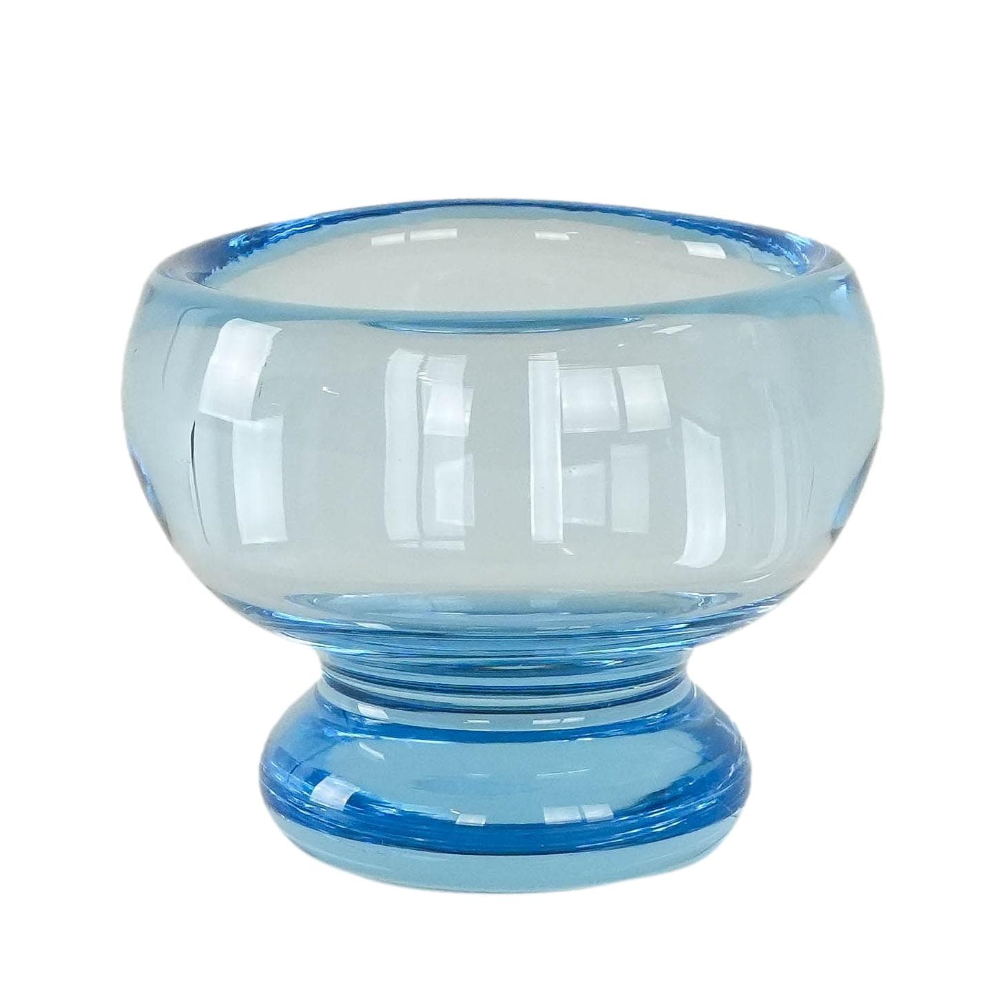 Bowl Akva, turquoise glass, by P. Lütken, Holmegaard, Denmark, 1960s. - 173370