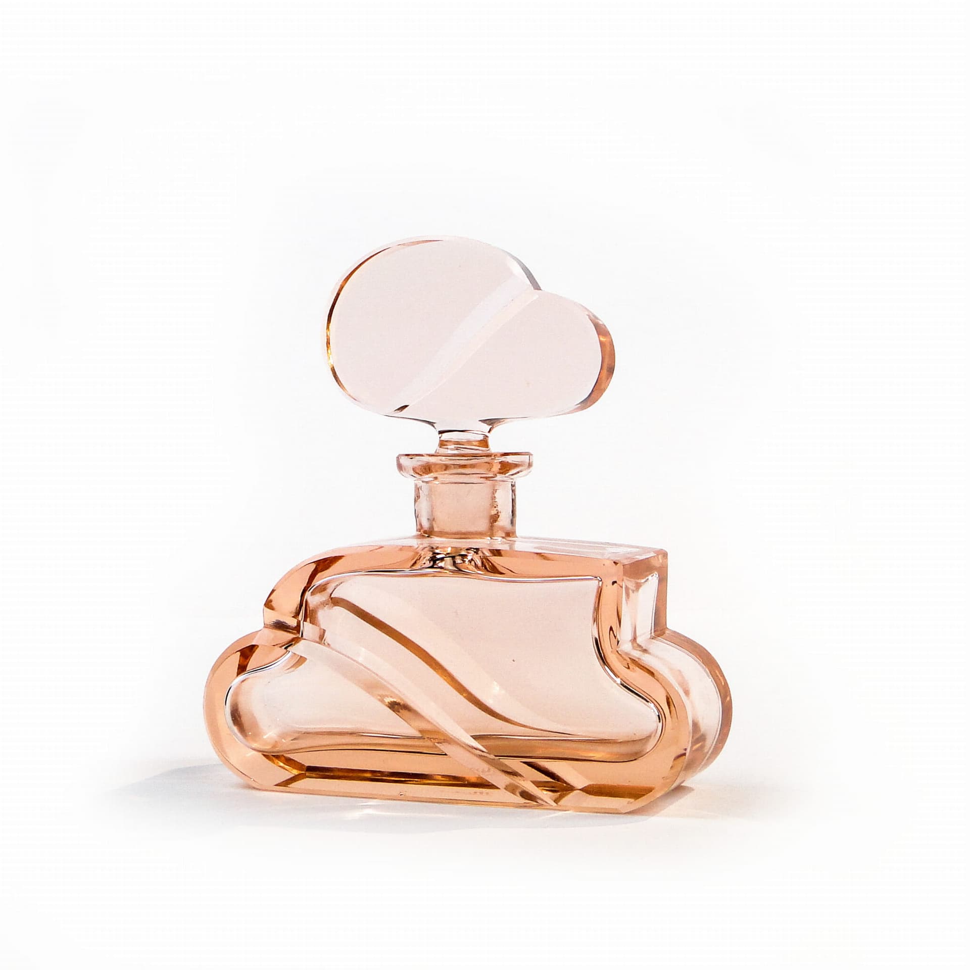 Decanter Art Deco, pink crystal glass, Moser, Czech Republic, 1930s. - 173382