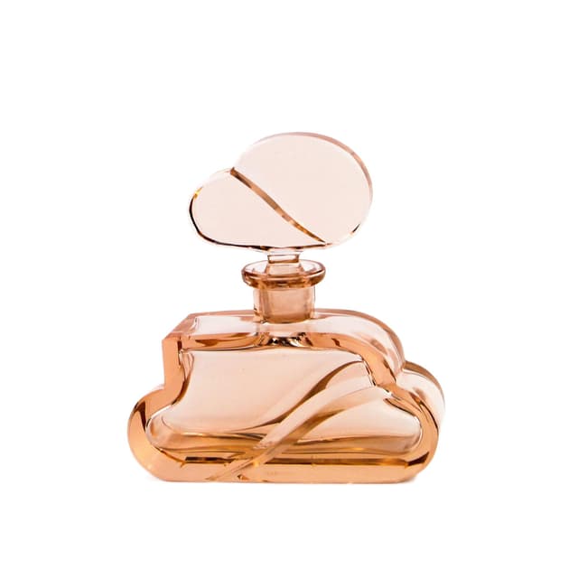 Decanter Art Deco, pink crystal glass, Moser, Czech Republic, 1930s. - DIMENSION