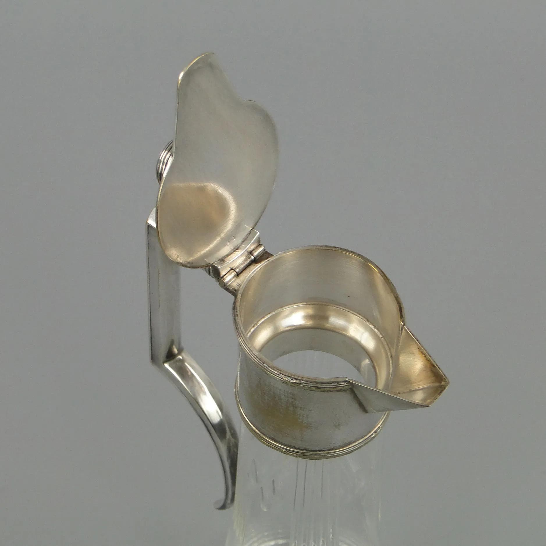 Art Nouveau decanter, transparent glass, brass, Orivit, Germany, early 20th c. - 11541