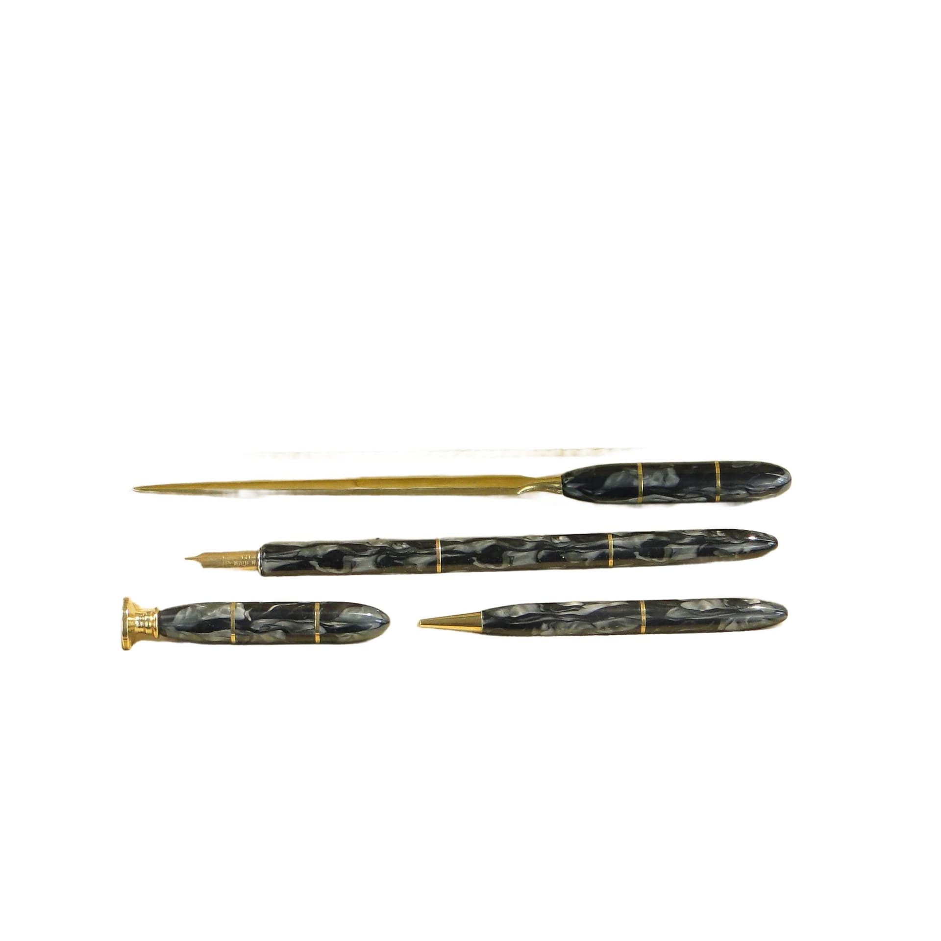 Writing Set Art Deco, multicolor Bakelite, Germany, 1920s.