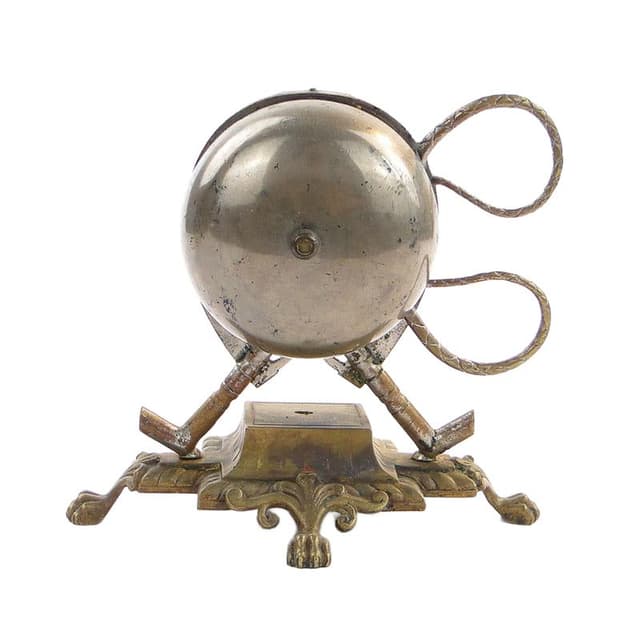 Desk Bell, Eclectic, silver, bronze, Austria, 19th c. - DIMENSION
