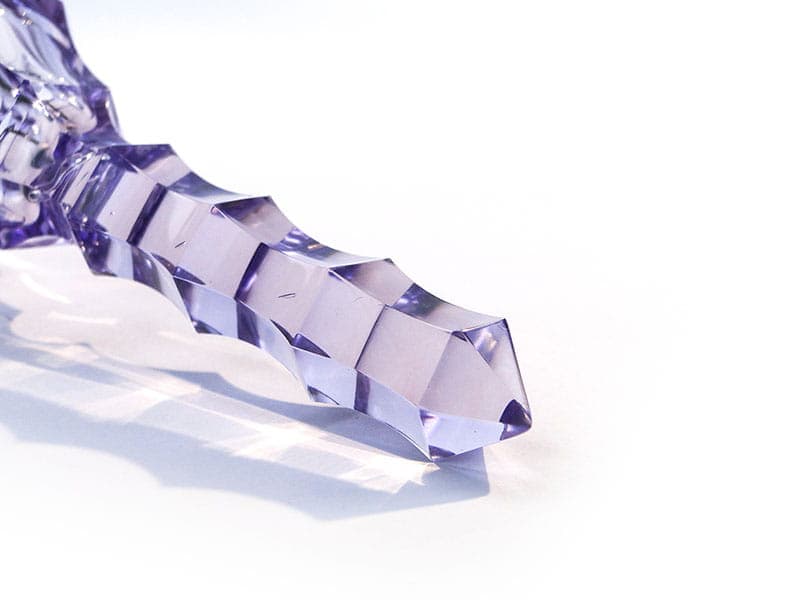 Dzwonek do toastów ametystowy, kryształ, Moser, Czechosłowacja, lata 80. - 173454