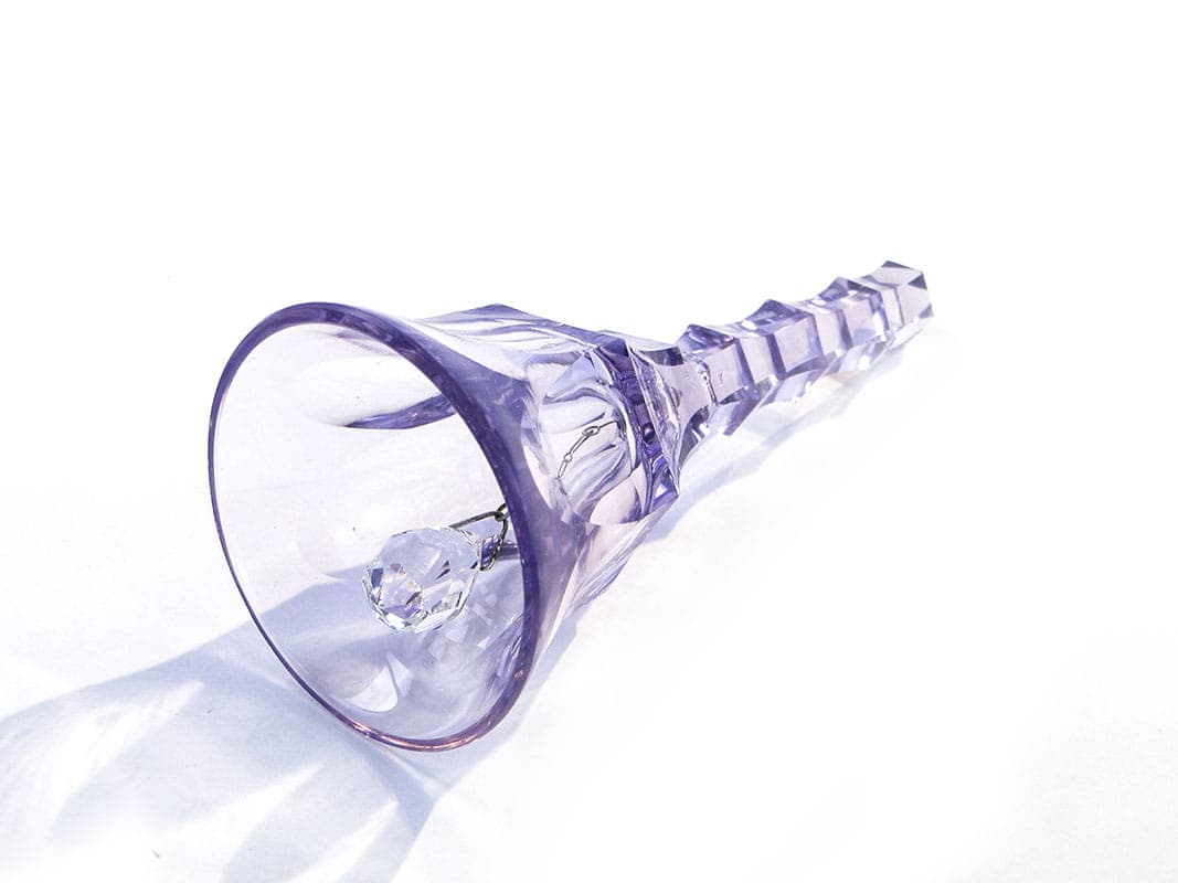 Dzwonek do toastów ametystowy, kryształ, Moser, Czechosłowacja, lata 80. - 173458
