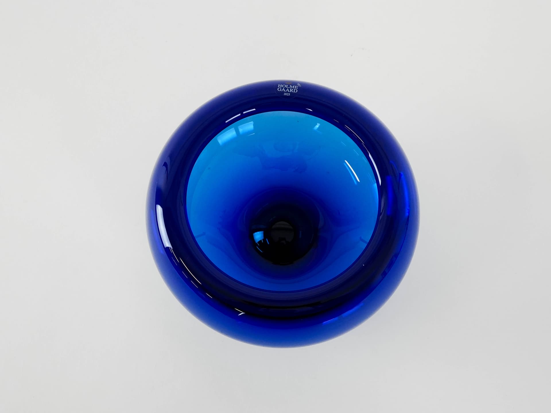 Bowl, cobalt blue glass, by P. Lütken, Holmegaard, Denmark, 1960s. - 173697