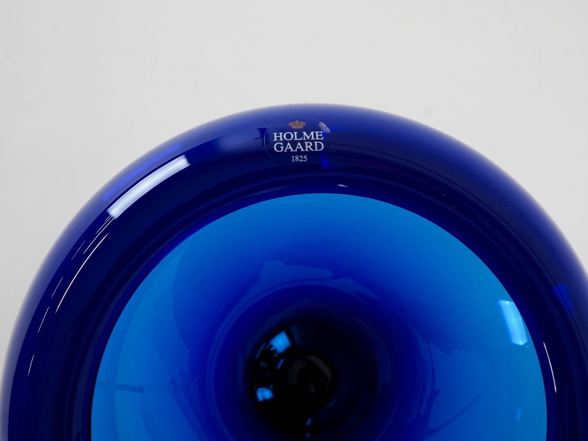 Bowl, cobalt blue glass, by P. Lütken, Holmegaard, Denmark, 1960s. - 173698