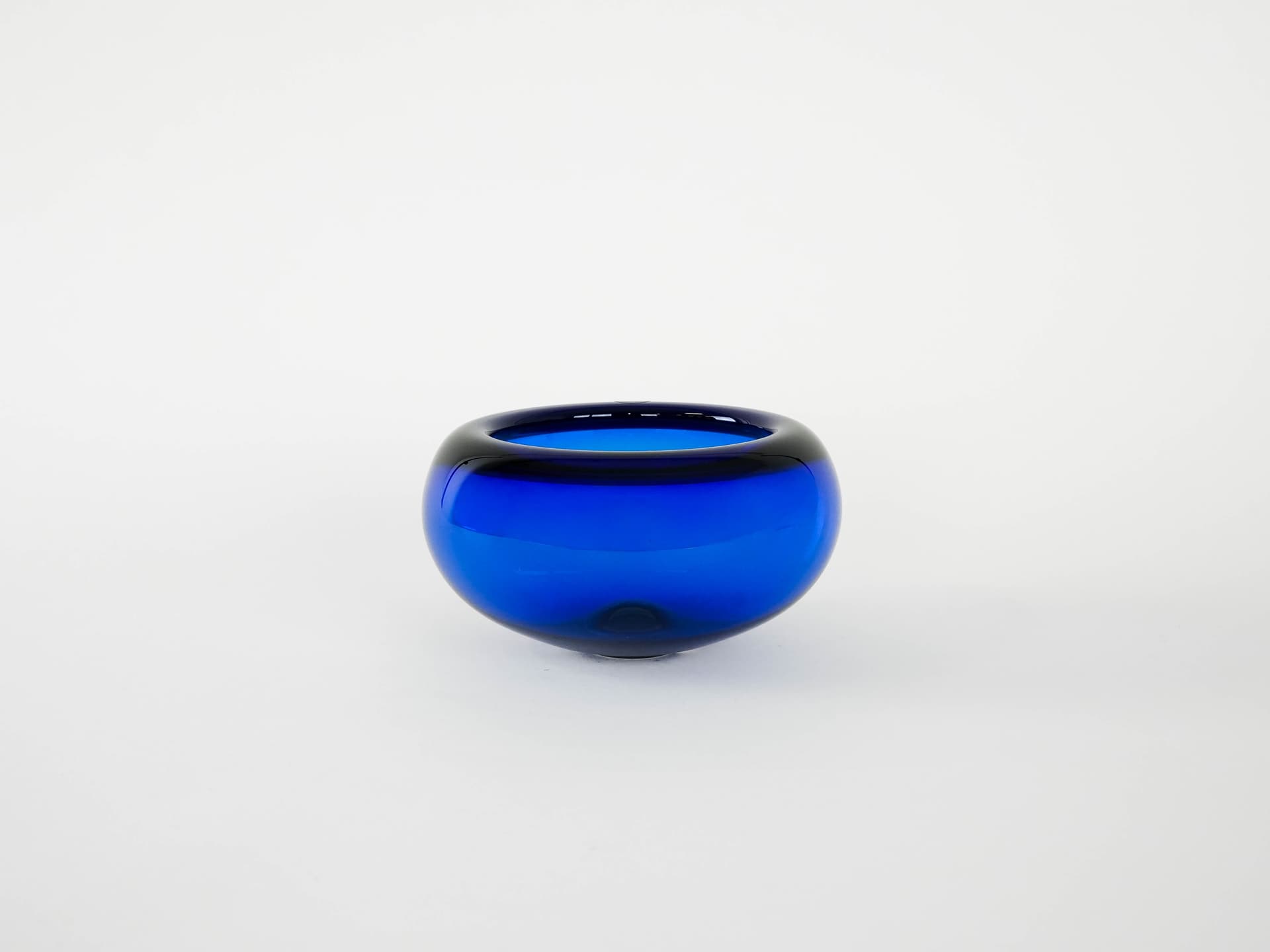 Bowl, cobalt blue glass, by P. Lütken, Holmegaard, Denmark, 1960s. - 173695