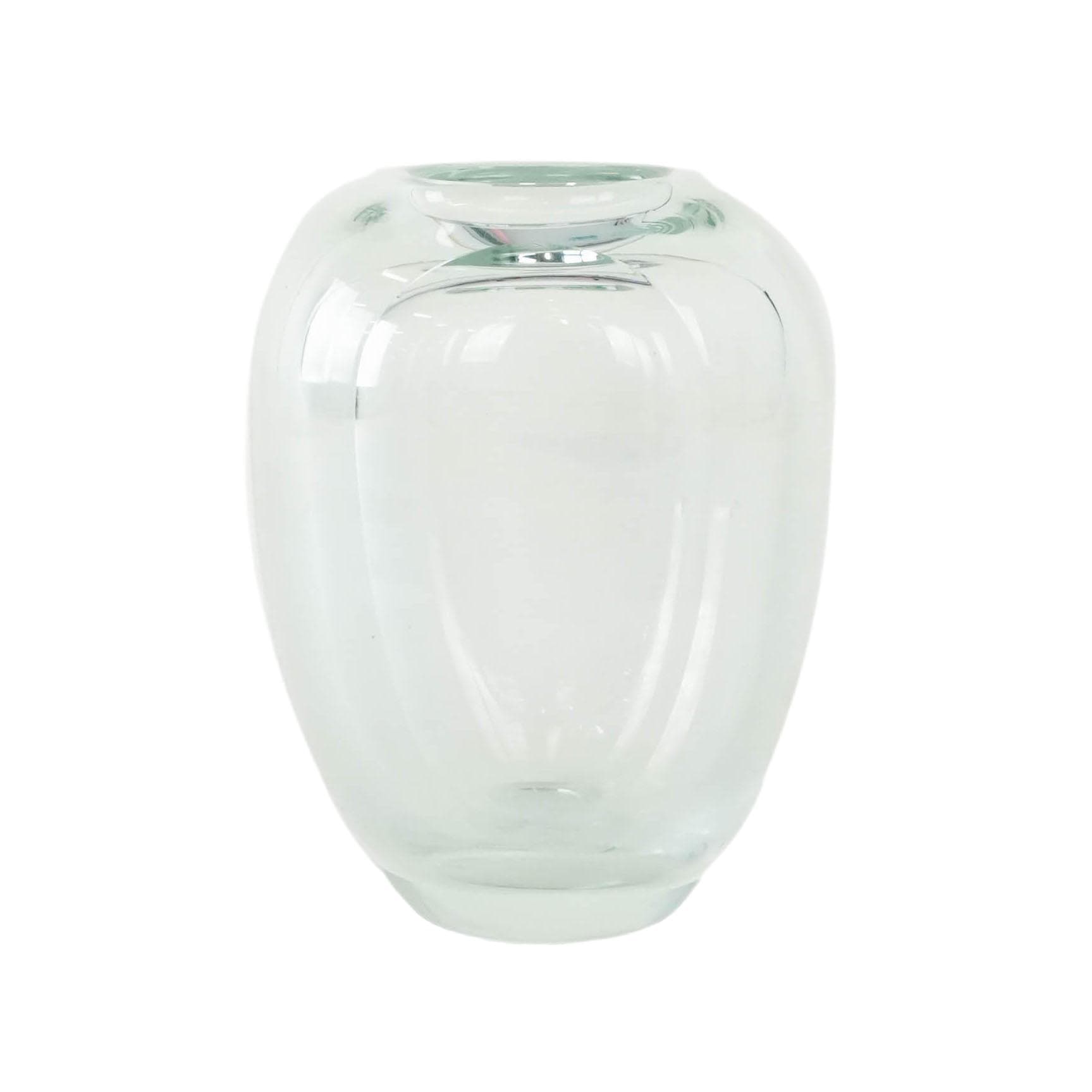 Vase, transparent glass, Holmegaard, Denmark, 1960s.