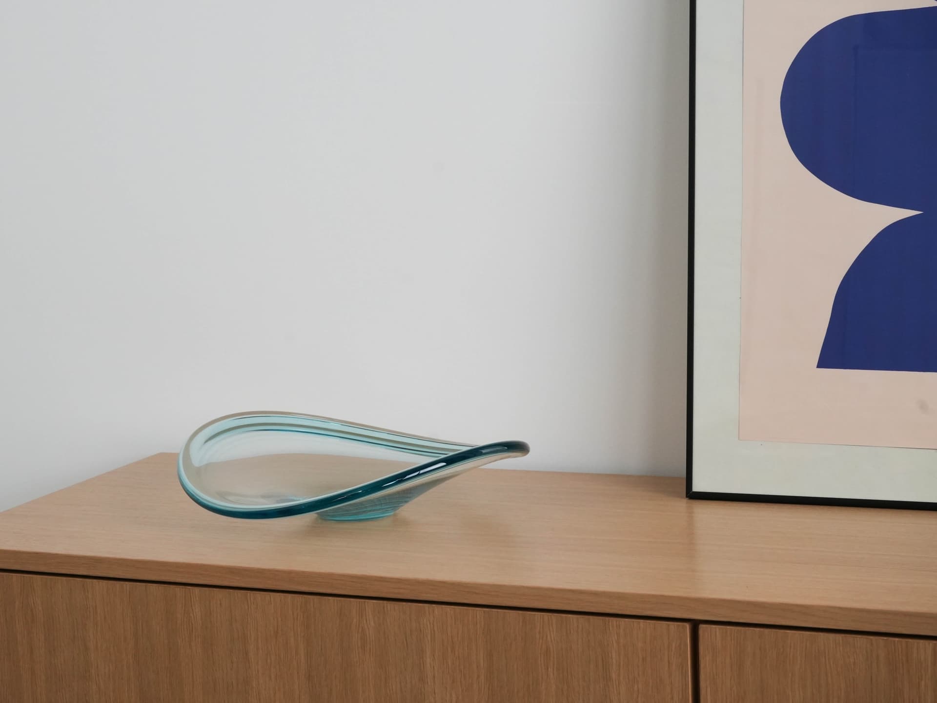 Centerpiece, transparent crystal, Royal Copenhagen, Denmark, 1960s. - 173720