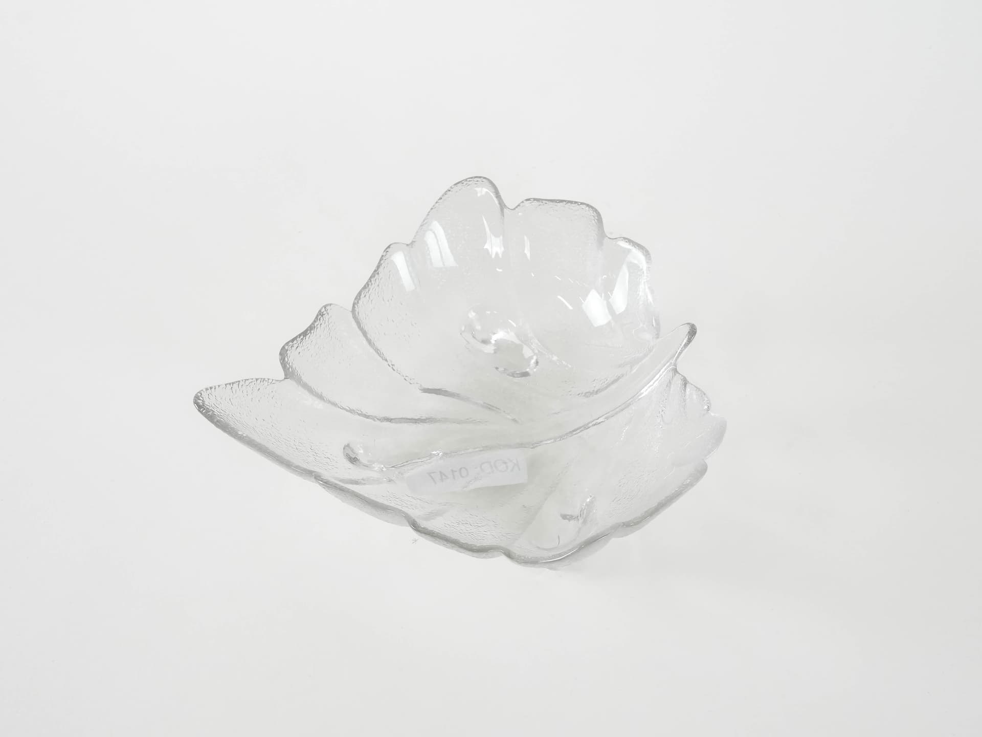 Bowl Leaf, transparent glass, Denmark, 1970s. - 173730