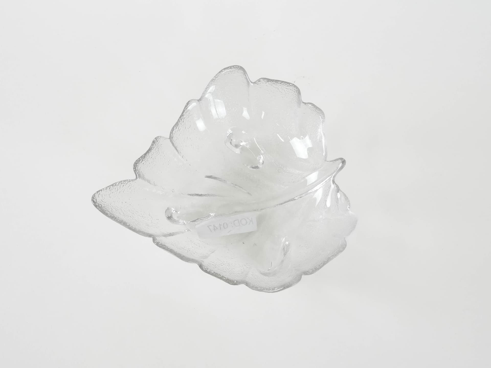 Bowl Leaf, transparent glass, Denmark, 1970s. - 173731