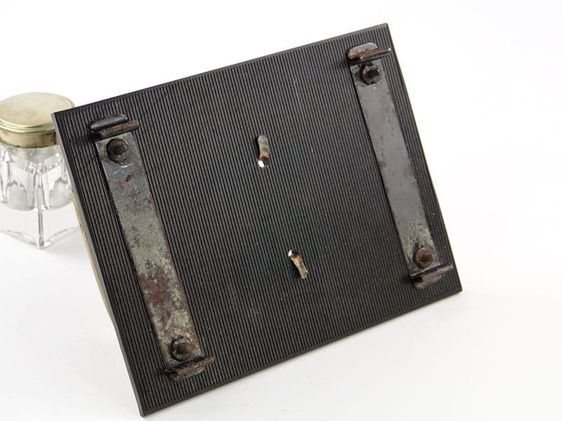 Desk inkwell Art Deco, black, glass, brass, Poland, 1920s - 173769